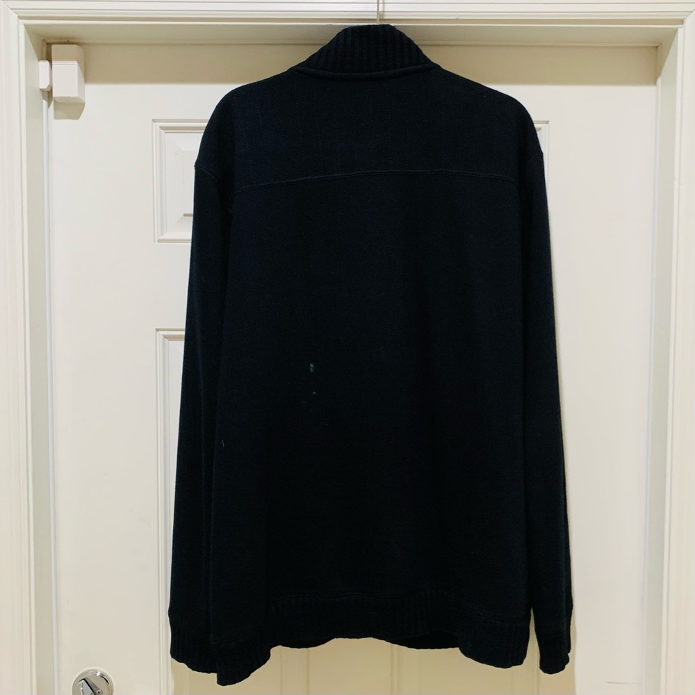 Calvin Klein Men's Black Full Zip -Front Knit Sweater XXL VTG - Picture 7 of 9